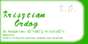 krisztian ordog business card